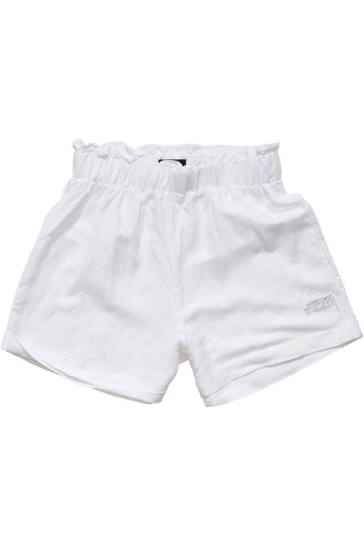 Stussy Womens Shoreline Linen Beach Shorts White - RZBKU2198